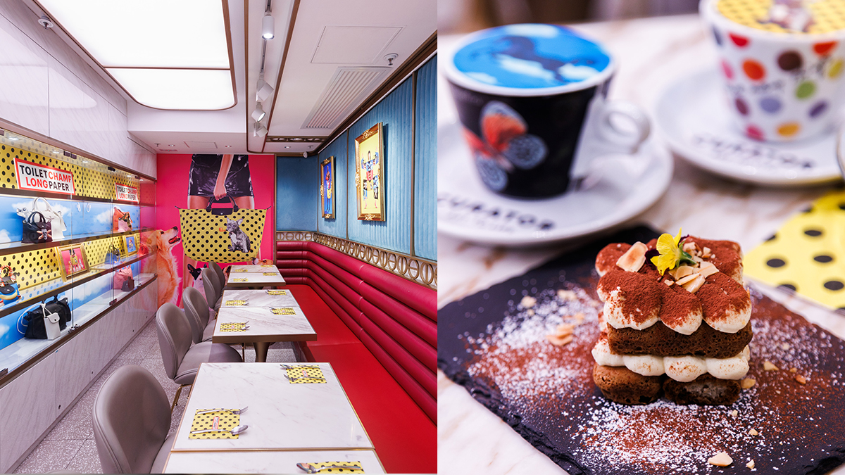 LONGCHAMP x TOILETPAPER｜K11藝術咖啡店下午茶 巨型法國鬥牛犬立牌＋Le Pliage全新圖案